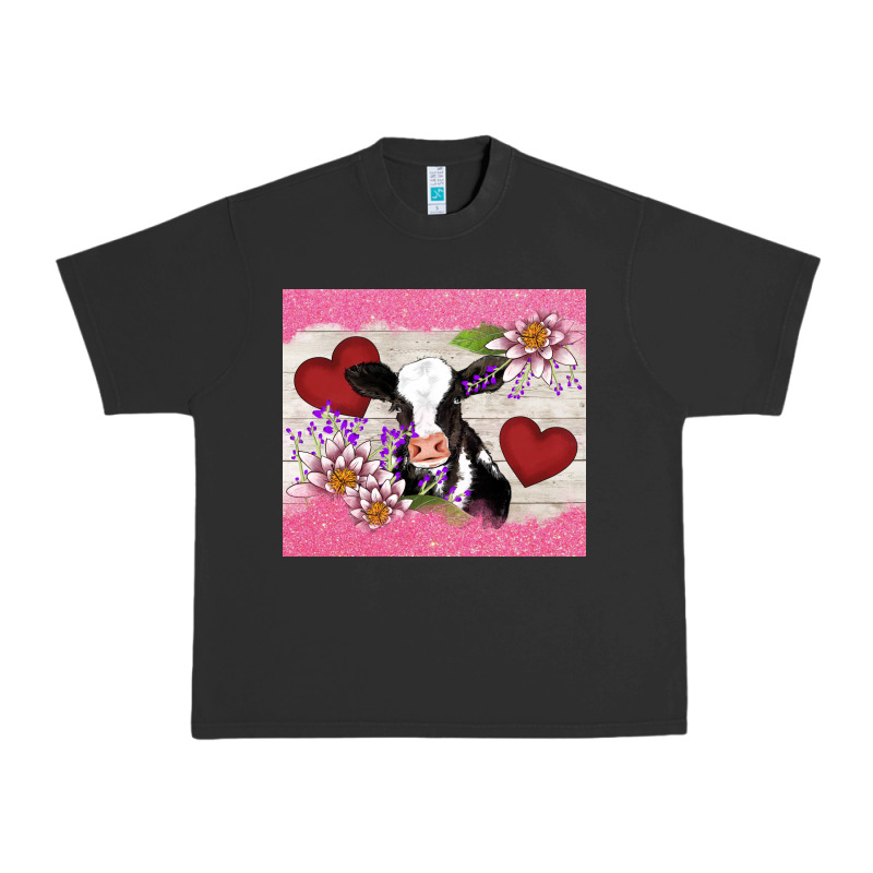 Lotus Heart Cow Valentine Urban Heavy Tee by AdoDesignShop | Teevron