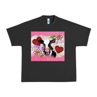Pigment Black lotus heart cow valentine Urban Heavy Tee - AdoDesignShop