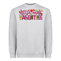 Heather Grey little miss valentine Heavyweight Sweatshirt - NancyCooperArtShop