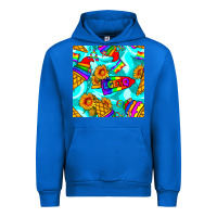 Cobalt Pride lgbtq ice cream and sunflowers seamless Urban Hoodie - BundleAndBundleShop