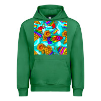 Emerald Pride lgbtq ice cream and sunflowers seamless Urban Hoodie - BundleAndBundleShop