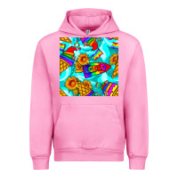 Fuchsia Pink Pride lgbtq ice cream and sunflowers seamless Urban Hoodie - BundleAndBundleShop