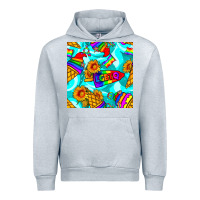 Heather Grey Pride lgbtq ice cream and sunflowers seamless Urban Hoodie - BundleAndBundleShop