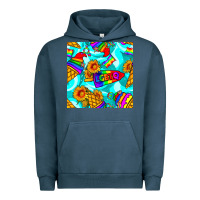 Pigment Midnight Navy Pride lgbtq ice cream and sunflowers seamless Urban Hoodie - BundleAndBundleShop
