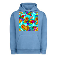 Pigment Pebble Blue Pride lgbtq ice cream and sunflowers seamless Urban Hoodie - BundleAndBundleShop