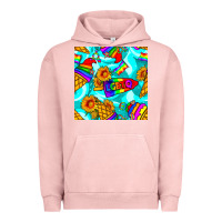 Pigment Salmon Pride lgbtq ice cream and sunflowers seamless Urban Hoodie - BundleAndBundleShop