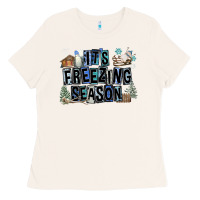 Bone It's Freezing Season Ladies Tee - FaDigitalArtStudio