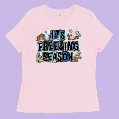 It's Freezing Season Ladies Tee Designed By Fadigitalartstudio