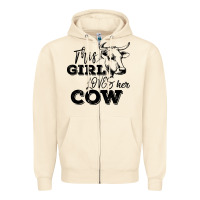 Sandshell This Girl Loves Her Cow Zipper Hoodie - Bettercallsaul
