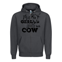 Smoke This Girl Loves Her Cow Zipper Hoodie - Bettercallsaul