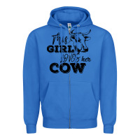 True Royal This Girl Loves Her Cow Zipper Hoodie - Bettercallsaul