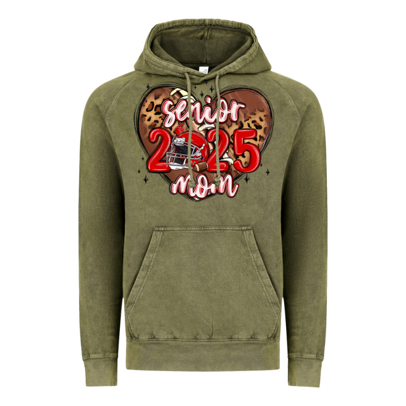 Senior 2025 Mom Football Vintage Hoodie by MaliasSmallBusiness | Teevron