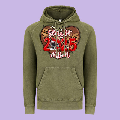 Senior 2025 Mom Football Vintage Hoodie Designed By Maliassmallbusiness