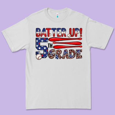 Batter Up 5th Grade Premium Tee Designed By Jahusdesignshop