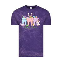 Cloud Purple happy easter teeth Vintage Tee - MaliasSmallBusiness