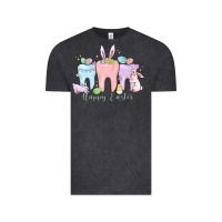 Vintage Black happy easter teeth Vintage Tee - MaliasSmallBusiness