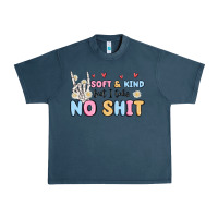 Midnight Navy soft and kind but i take no shit Urban Heavy Tee - MaliasSmallBusiness
