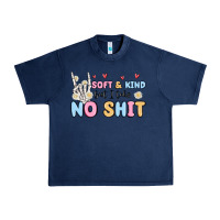 Navy soft and kind but i take no shit Urban Heavy Tee - MaliasSmallBusiness