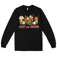 Black chicken   coffee cups Long Sleeve Tee - MaliasSmallBusiness