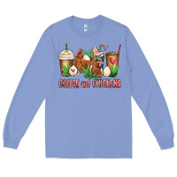 Colony Blue chicken   coffee cups Long Sleeve Tee - MaliasSmallBusiness