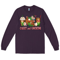 Plum chicken   coffee cups Long Sleeve Tee - MaliasSmallBusiness
