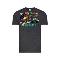 Vintage Black live today like fried tomorrow Vintage Tee - JahusDesignShop