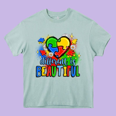 Different Is Beautiful Heavy Core Tee Designed By Jahusdesignshop