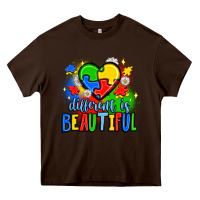 Chocolate Brown different is beautiful Heavy Core Tee - JahusDesignShop