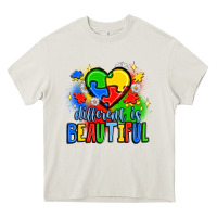 Cream different is beautiful Heavy Core Tee - JahusDesignShop