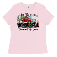 Bubblegum Pink It's The Most Wonderful Time Of The Year Ladies Tee - FaDigitalArtStudio
