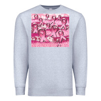 Heather Grey ribbon Premium Sweatshirt - CowGirlArtShop