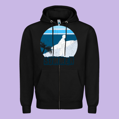 Summer Surf Zipper Hoodie Designed By Bettercallsaul