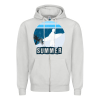 Dove Grey Summer Surf Zipper Hoodie - Bettercallsaul