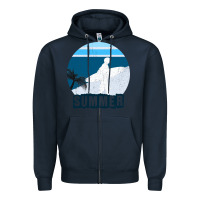 Navy Summer Surf Zipper Hoodie - Bettercallsaul