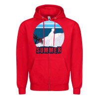 Red Summer Surf Zipper Hoodie - Bettercallsaul