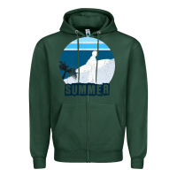 Sports Green Summer Surf Zipper Hoodie - Bettercallsaul