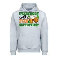 Heather Grey everybody in the pub gettin tipsy Urban Hoodie - FaDigitalArtStudio