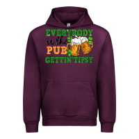 Mauve Wine everybody in the pub gettin tipsy Urban Hoodie - FaDigitalArtStudio