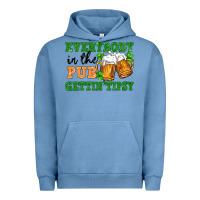 Pigment Pebble Blue everybody in the pub gettin tipsy Urban Hoodie - FaDigitalArtStudio