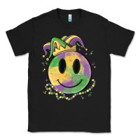 Black smiley face mardi gras Classic Tee - MaliasSmallBusiness