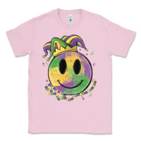 Bubblegum Pink smiley face mardi gras Classic Tee - MaliasSmallBusiness