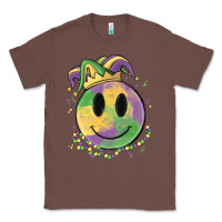 Chestnut smiley face mardi gras Classic Tee - MaliasSmallBusiness