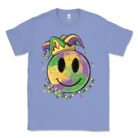 Colony Blue smiley face mardi gras Classic Tee - MaliasSmallBusiness
