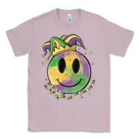Lilac smiley face mardi gras Classic Tee - MaliasSmallBusiness