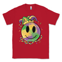 Red smiley face mardi gras Classic Tee - MaliasSmallBusiness