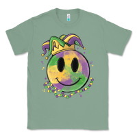 Sage smiley face mardi gras Classic Tee - MaliasSmallBusiness