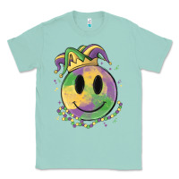 Seafoam smiley face mardi gras Classic Tee - MaliasSmallBusiness