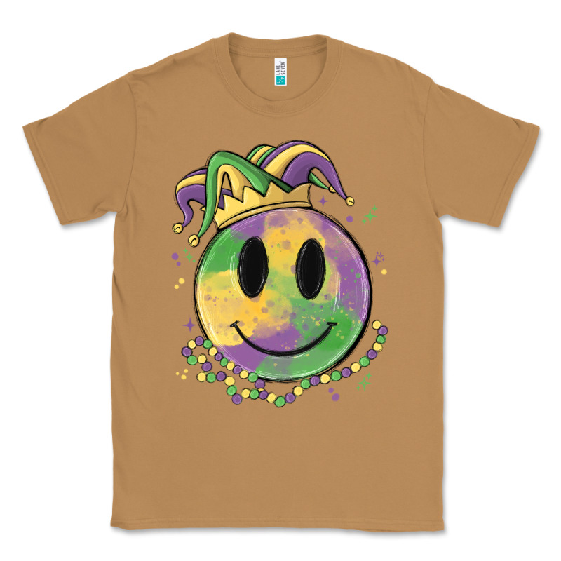 Smiley Face Mardi Gras Classic Tee by MaliasSmallBusiness | Teevron