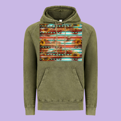 Sunflower Vintage Hoodie Designed By Jasminsmagicworld