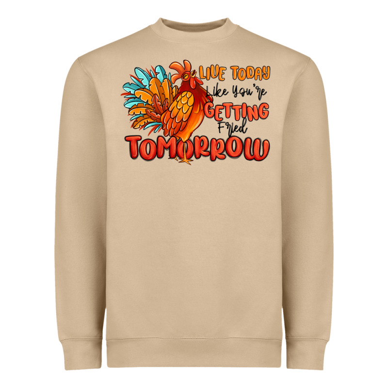 Live Today Like You're Getting Fried Tomorrow Heavyweight Sweatshirt by MaliasSmallBusiness | Teevron